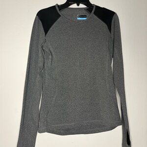 PGA Tour Gray and Black Long Sleeve Women's Tee